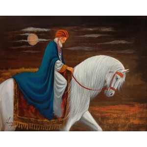 S. A. Noory, 18 x 24 Inch, Acrylic on Canvas, Figurative Painting, AC-SAN-221